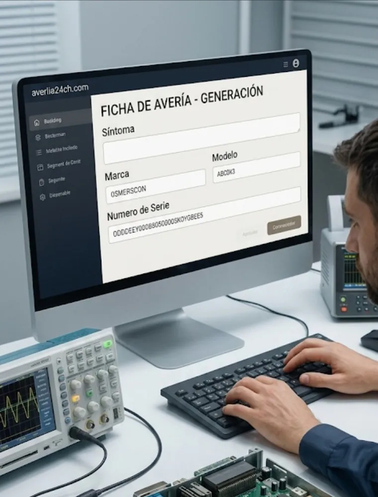 Ficha visual para describir una avería